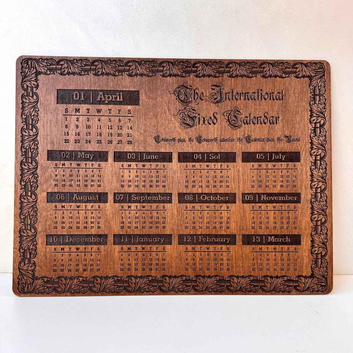 13-Month Time System Calendar – International Fixed Calendar Explained