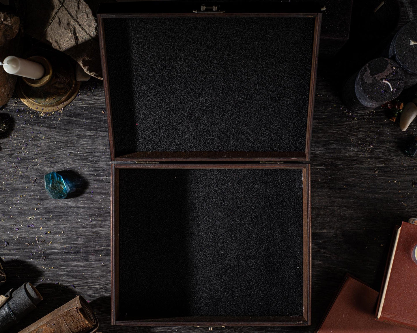 Personalized Wooden Accessories Box – Witchy Storage Chest, Tarot & Crystal Organizer
