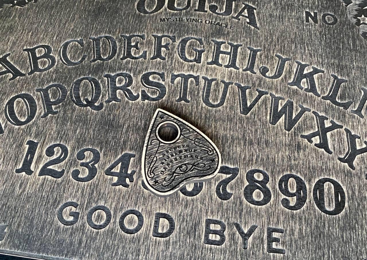 Personalized Wooden Ouija Board, Gothic Spirit Board, Occult Talking Board Set