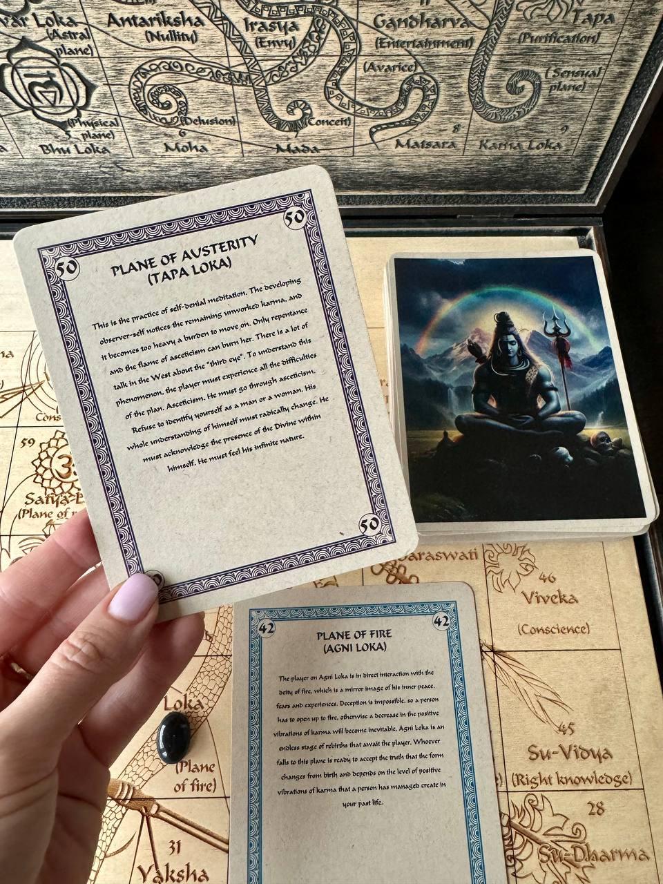 Wooden Leela Game – Spiritual Board Game | Mindfulness Meditation Tool Set
