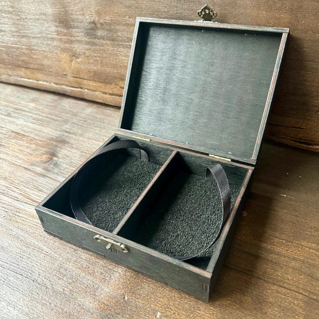 Tarot Card Holder - Personalized Double Deck Wooden Box | Engraved Magical Storage