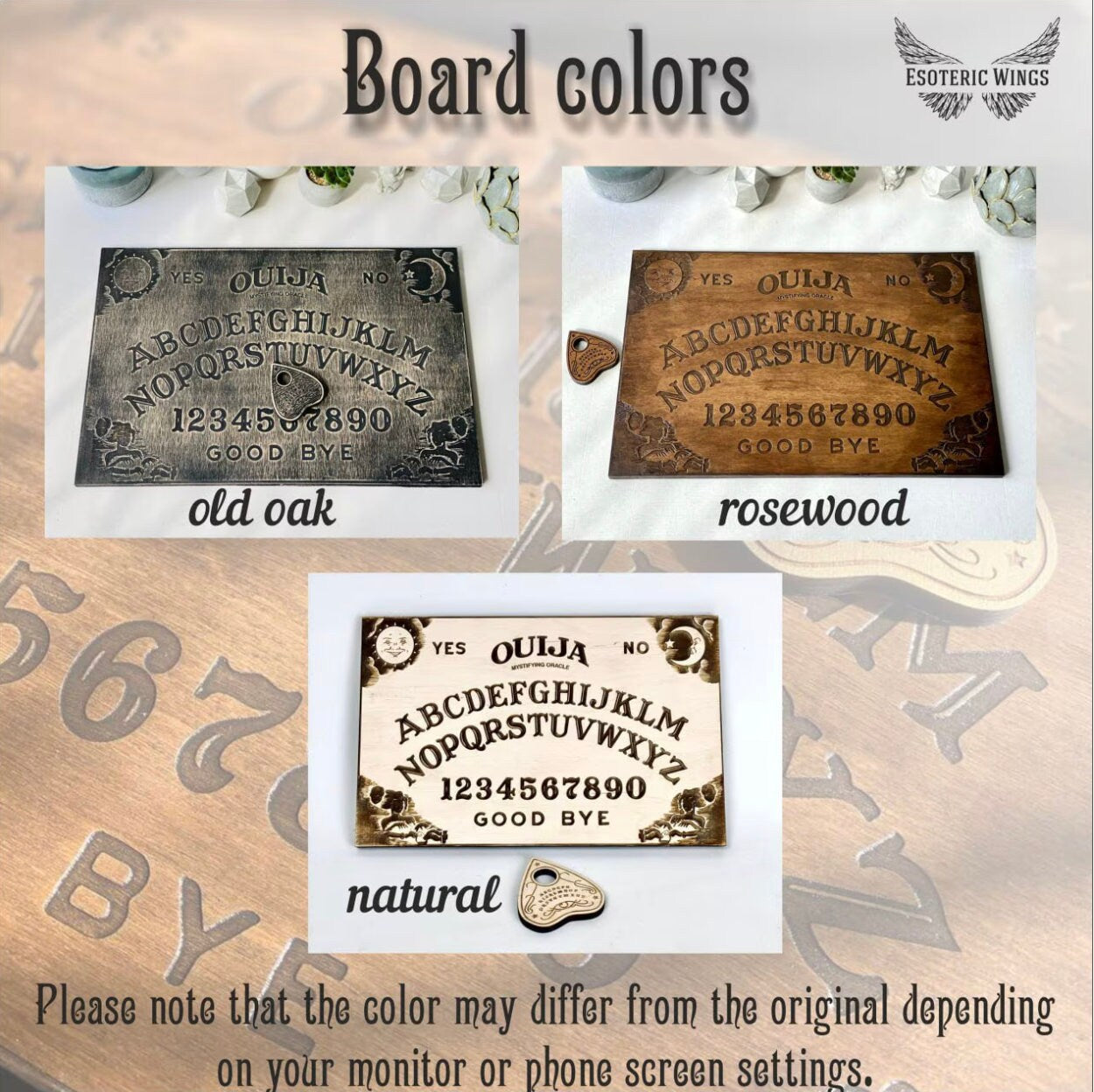 Gothic Ouija Board with Planchette: Victorian Fortune Telling Game