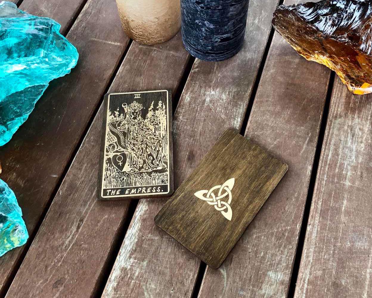 The Empress Tarot Card – Wooden Rider–Waite–Smith Major Arcana