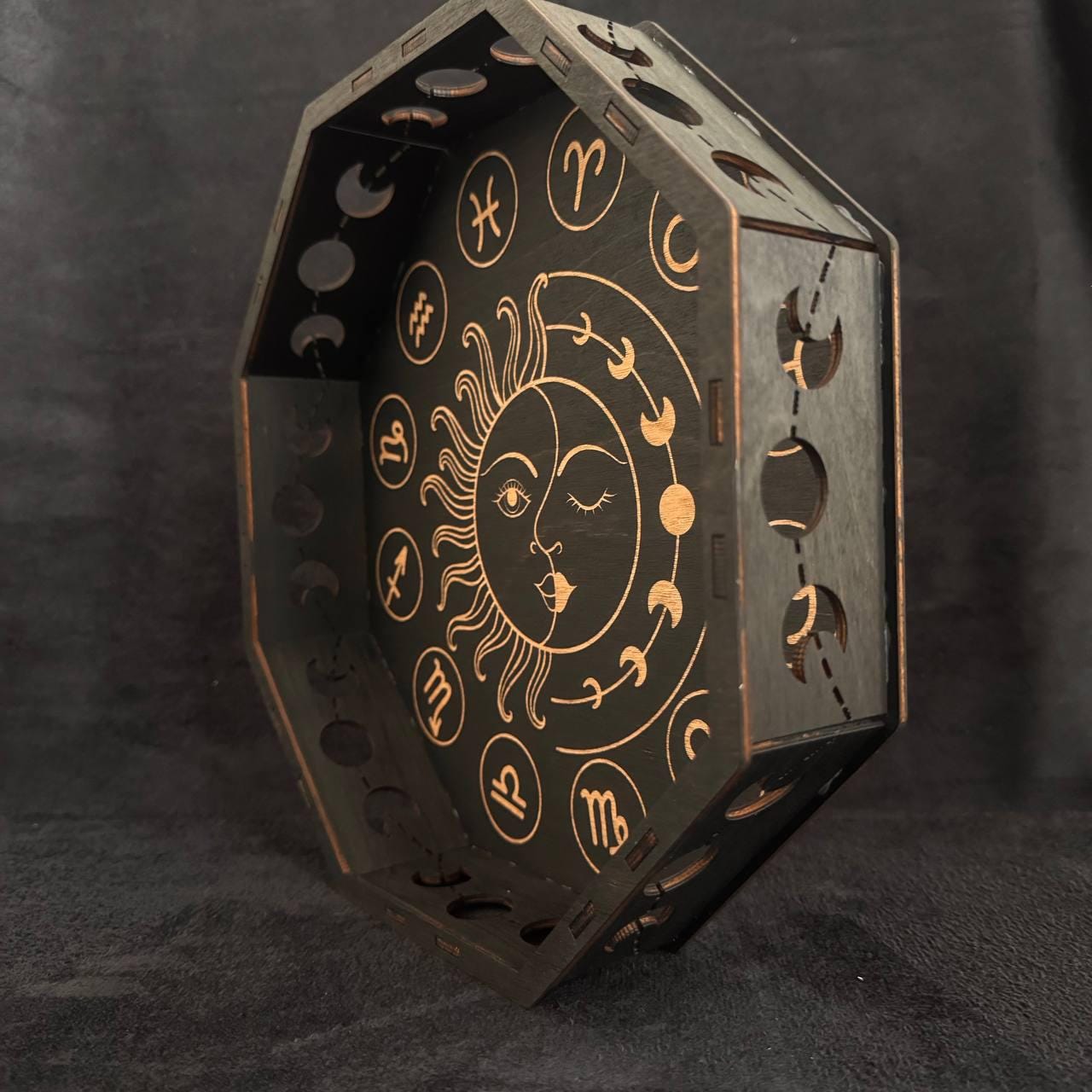 Zodiac Altar Tray, Sun Moon Astrology Witchcraft Decor