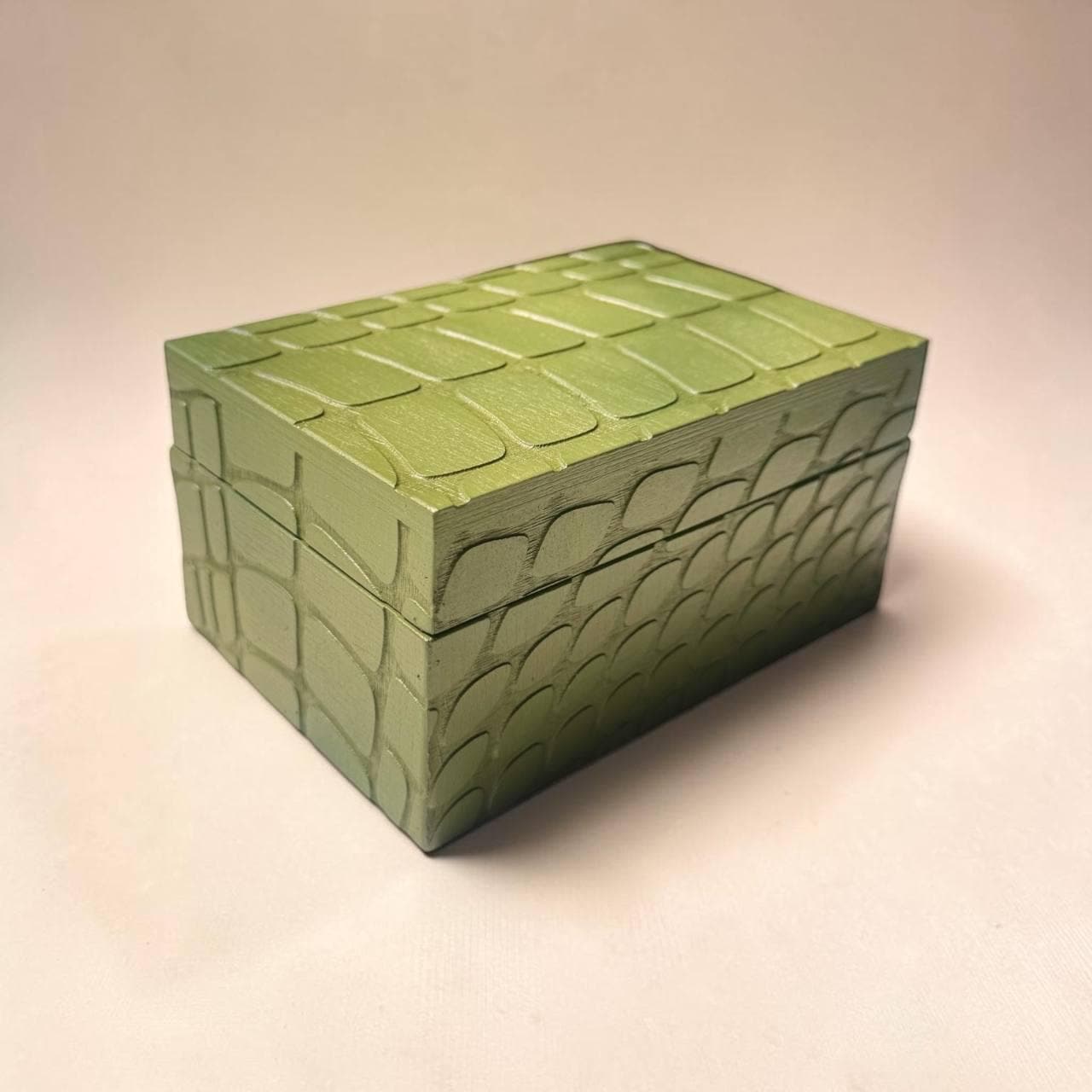 Reptile Texture Tarot Box – Wooden Card & Crystal Storage