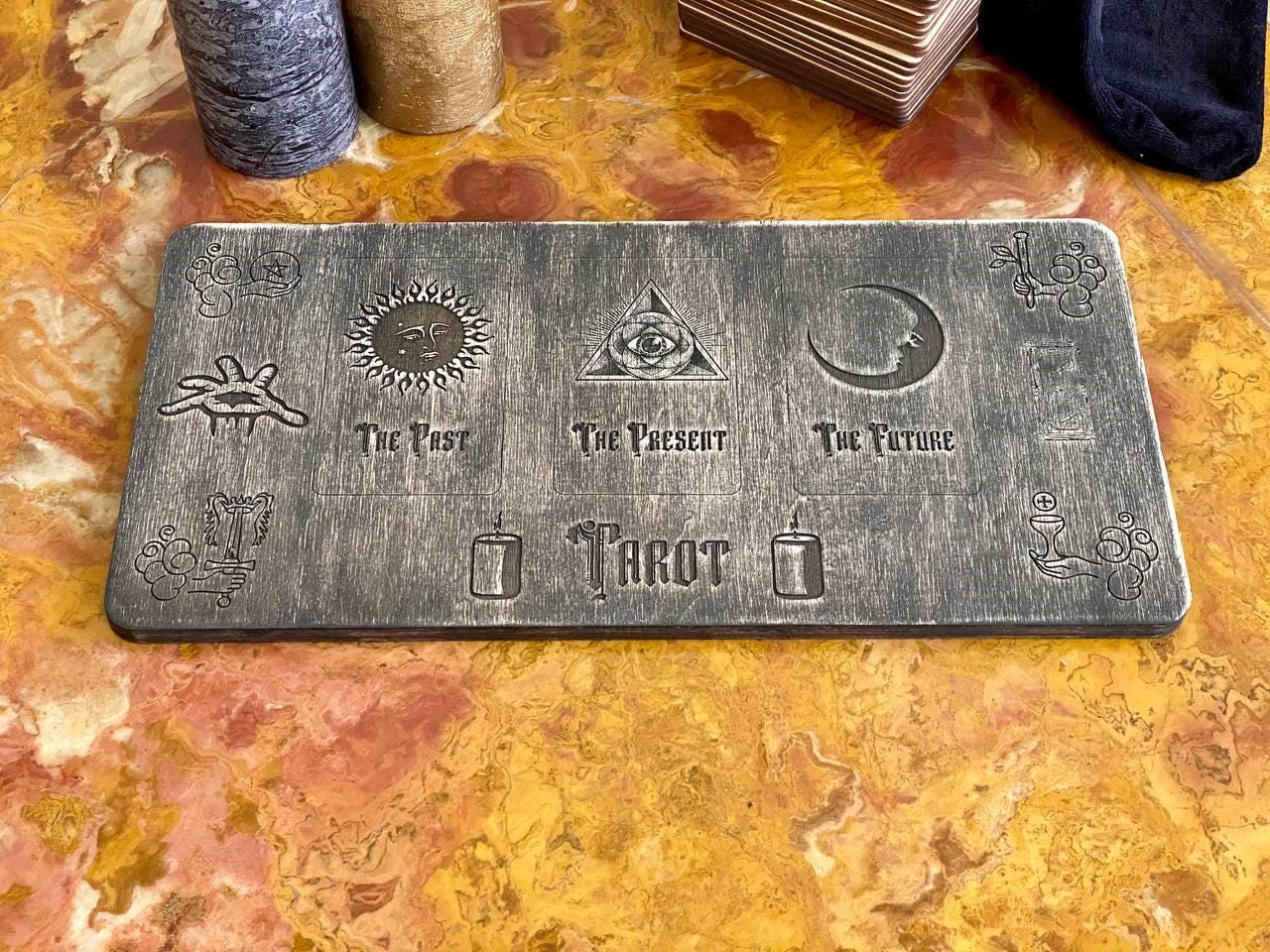 Old Style Lenormand Deck with Personalized Wooden Box