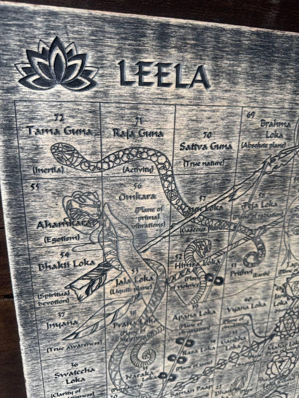 Wooden Leela Game – Spiritual Board Game | Mindfulness Meditation Tool Set