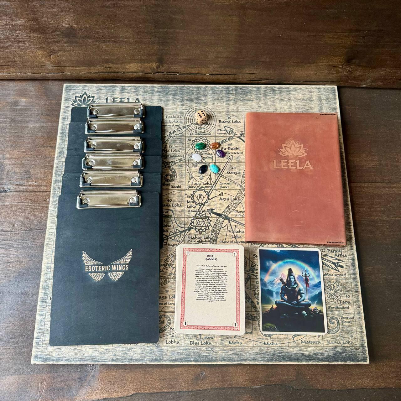 Wooden Leela Game – Spiritual Board Game | Mindfulness Meditation Tool Set