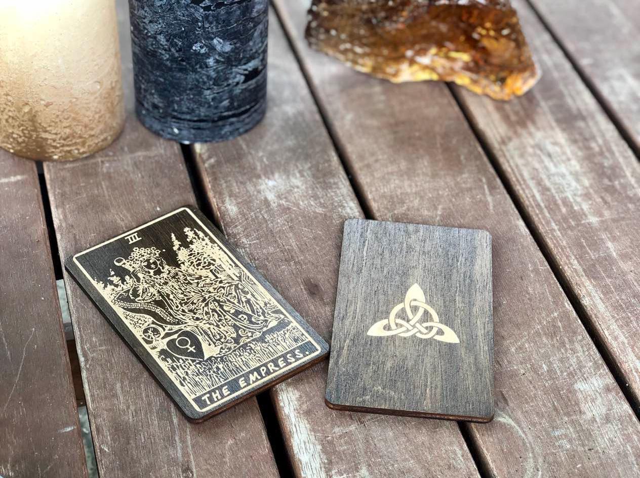 The Empress Tarot Card – Wooden Rider–Waite–Smith Major Arcana