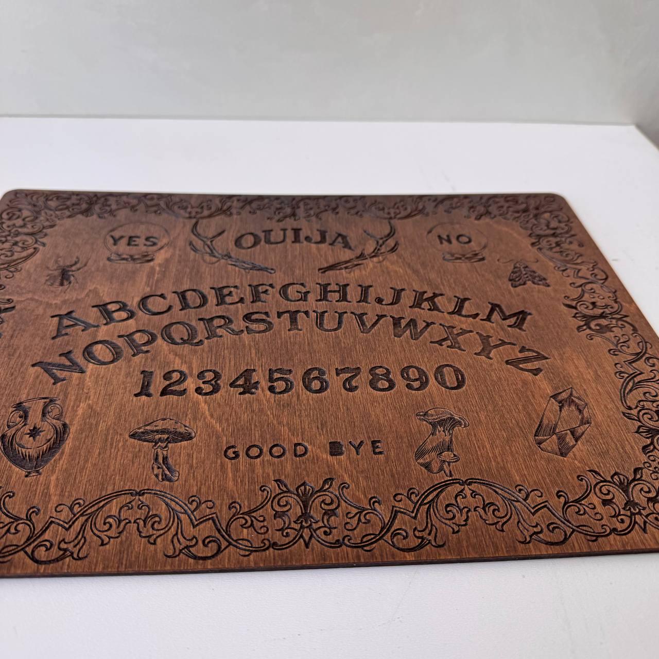 Wooden Ouija Board, Witchy Divination Spirit Board, Gothic Home Decor