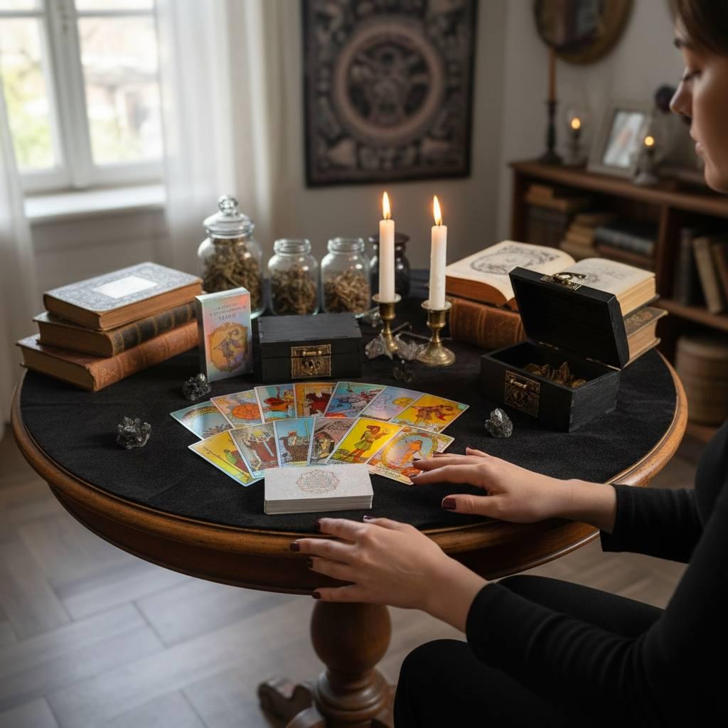 Holographic Rider Waite Tarot Deck Set, Personalized Box