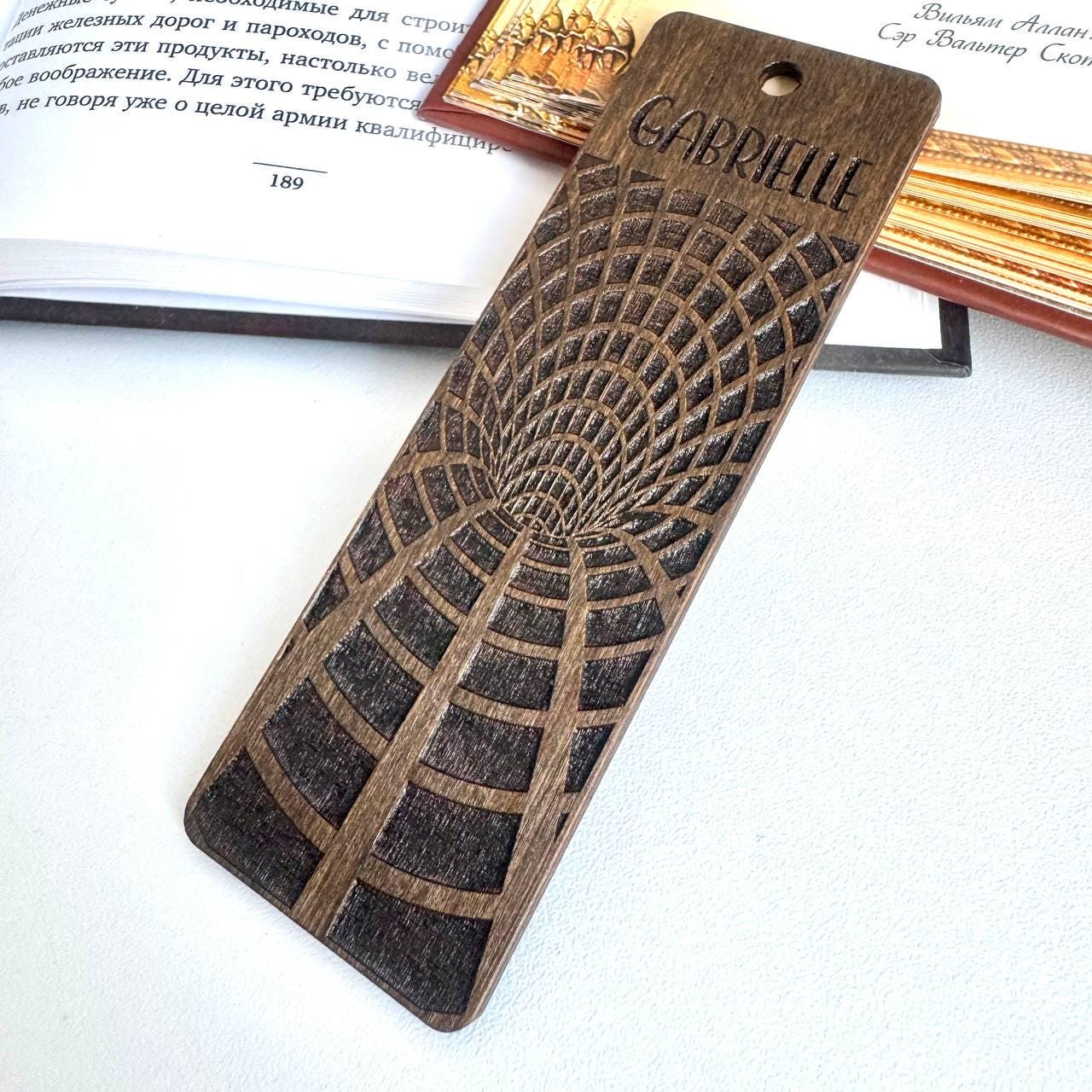 Personalized Wooden Bookmark, Engraved Name Reader Gift