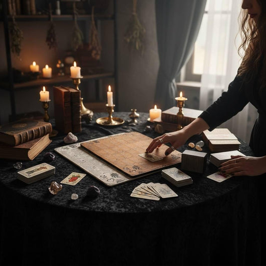 Lenormand Oracle Cards Set with Wooden Reading Board, Fortune Telling Deck, Divination Gift