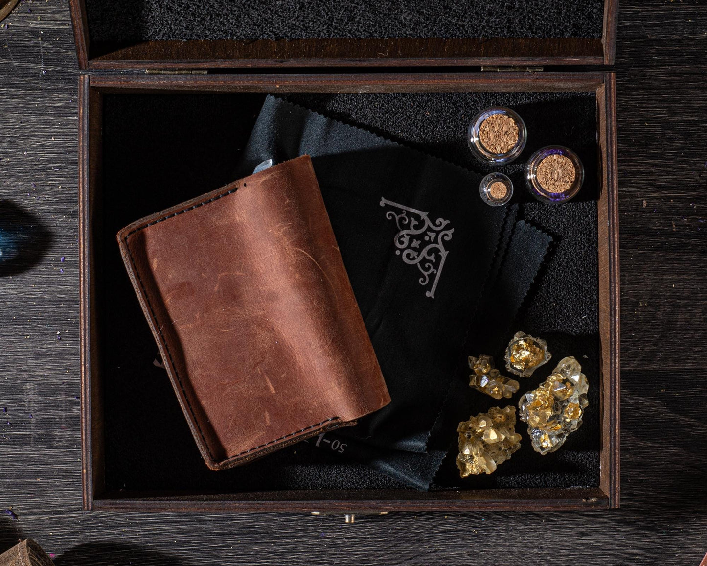 Personalized Wooden Accessories Box – Witchy Storage Chest, Tarot & Crystal Organizer