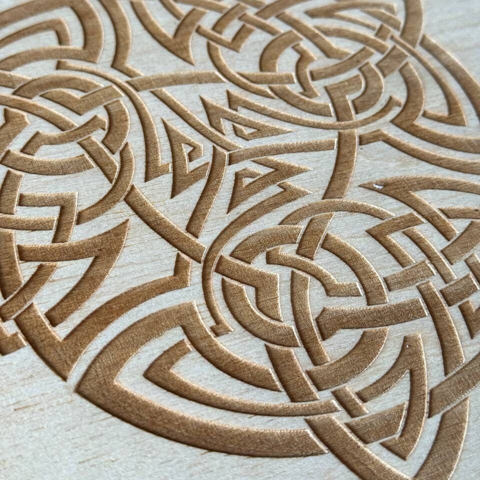 Celtic Wooden Tarot Box | Handcrafted Witchcraft Storage Chest & Altar Decor