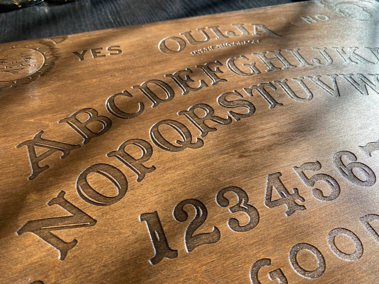 Wooden Ouija Board - Spirit Talking Board With Planchette Included | Mystic Divination Game