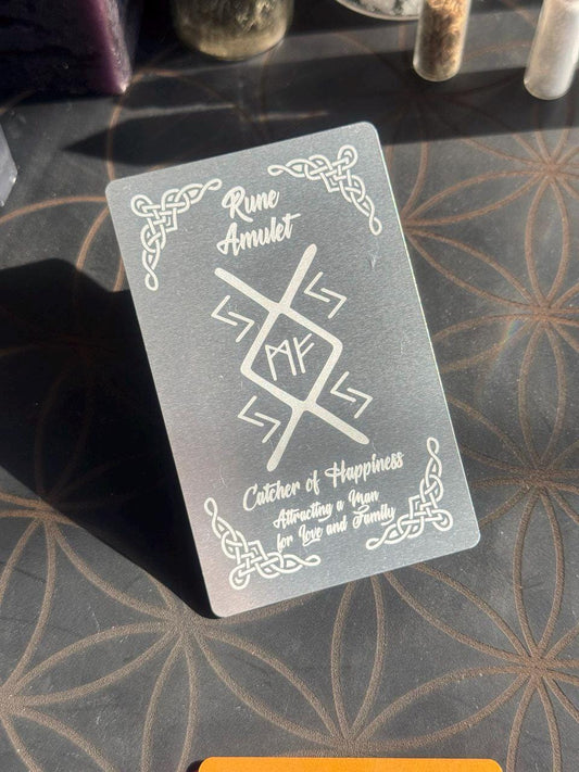 Runic Happiness Amulet Card: Celtic Talisman