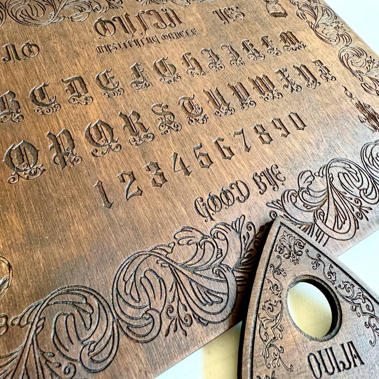 Vintage Ouija Board – Medici Style Wooden Spirit Board with Divination Planchette
