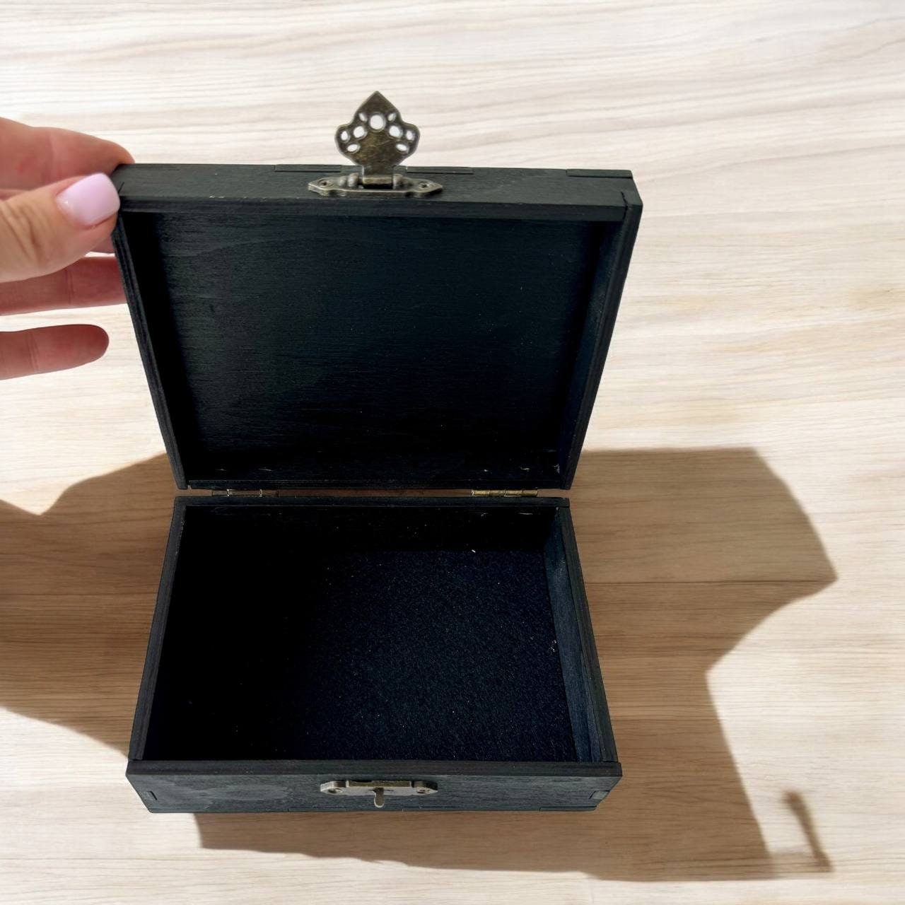 Personalized Moon Phase Tarot Card Box, Wooden Tarot Deck Storage, Celestial Engraved Witchy Altar Decor