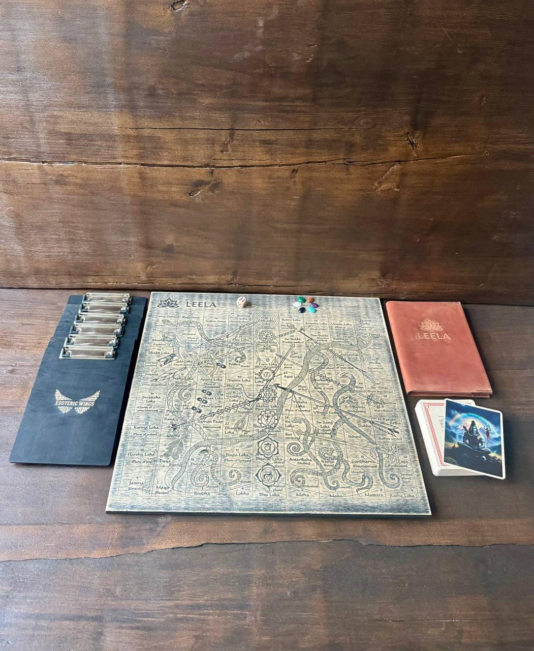 Wooden Leela Game – Spiritual Board Game | Mindfulness Meditation Tool Set