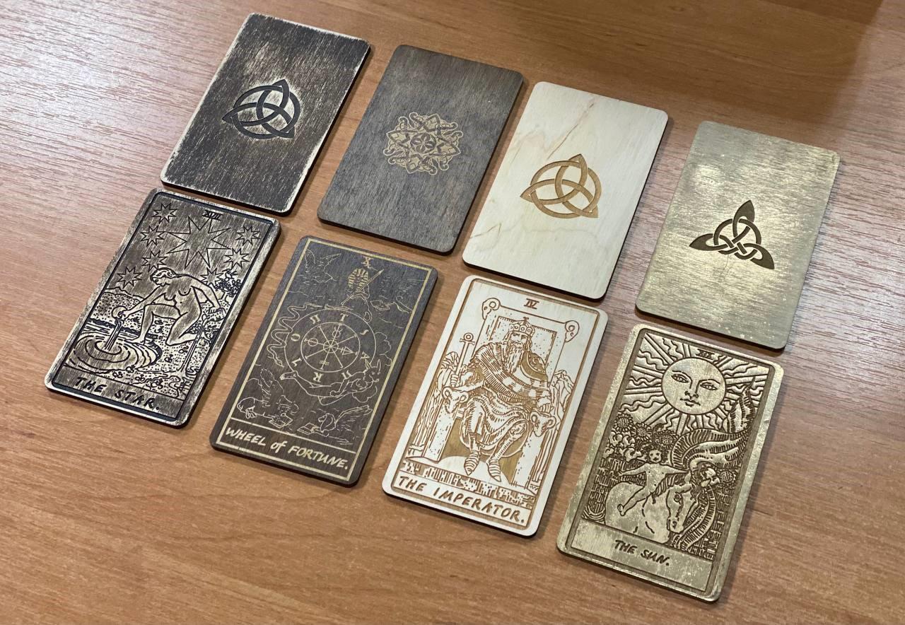 The Star Tarot Card Wooden Rider–Waite–Smith Major Arcana