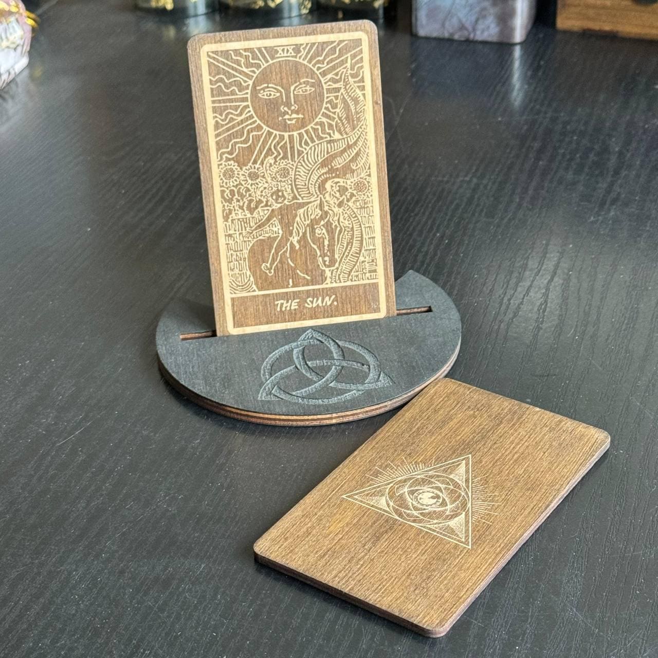Money Attraction Tarot Card Wooden Rider–Waite–Smith Prosperity Card