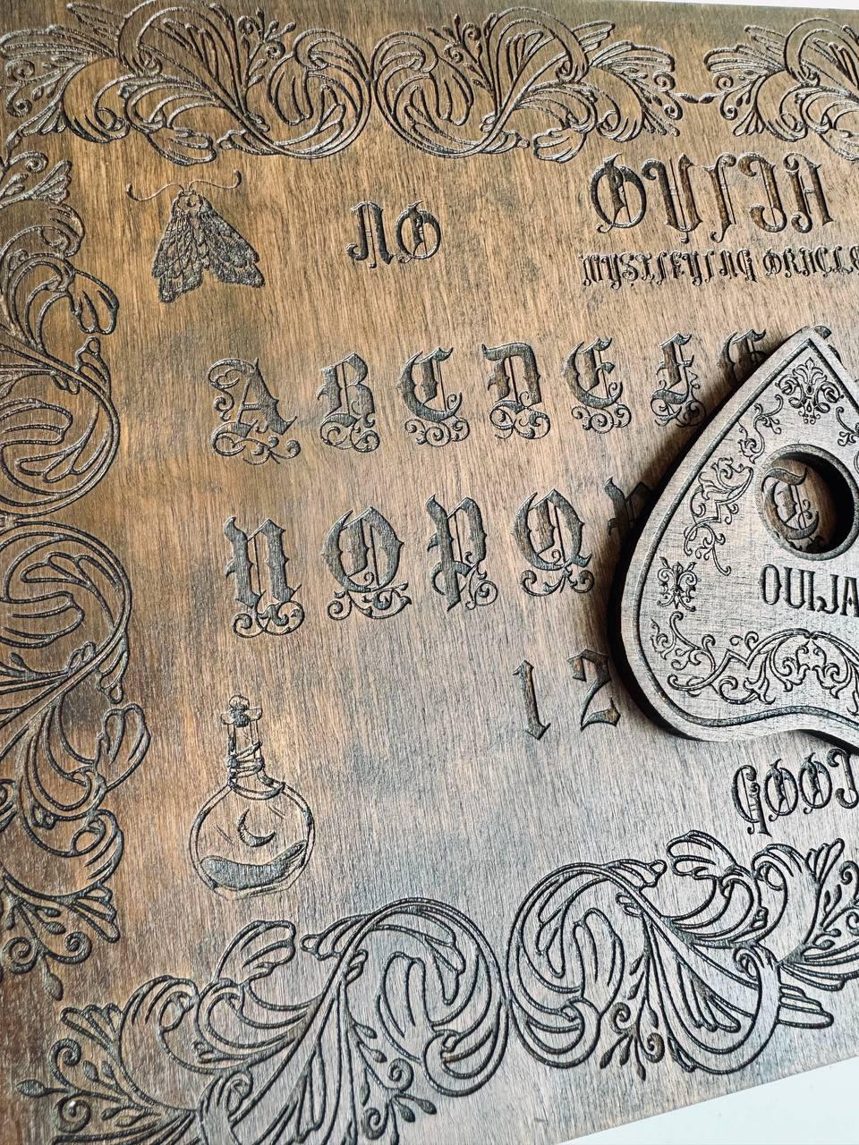 Vintage Ouija Board – Medici Style Wooden Spirit Board with Divination Planchette