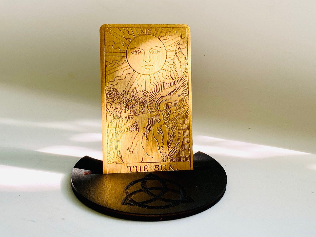 Wooden Tarot Card Stand for Daily Pulls, Card of the Day Altar Decor