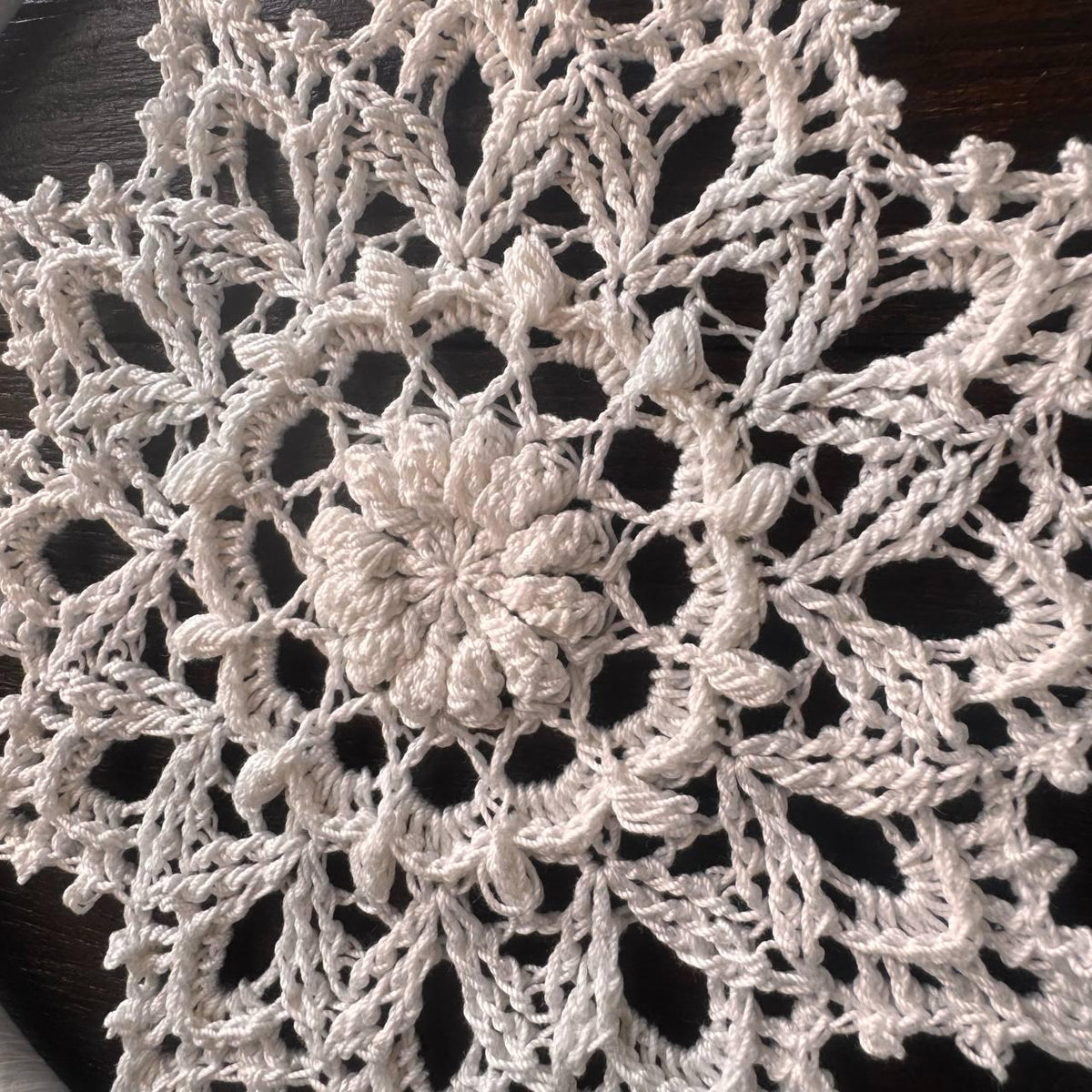 White Crochet Mandala Wall Hanging – Boho Nursery Decor
