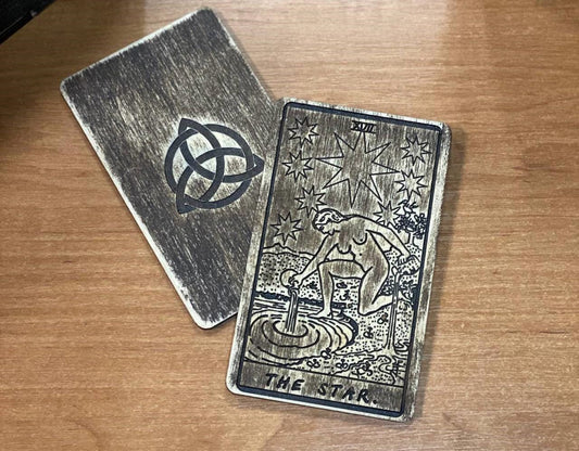 The Star Tarot Card Wooden Rider–Waite–Smith Major Arcana