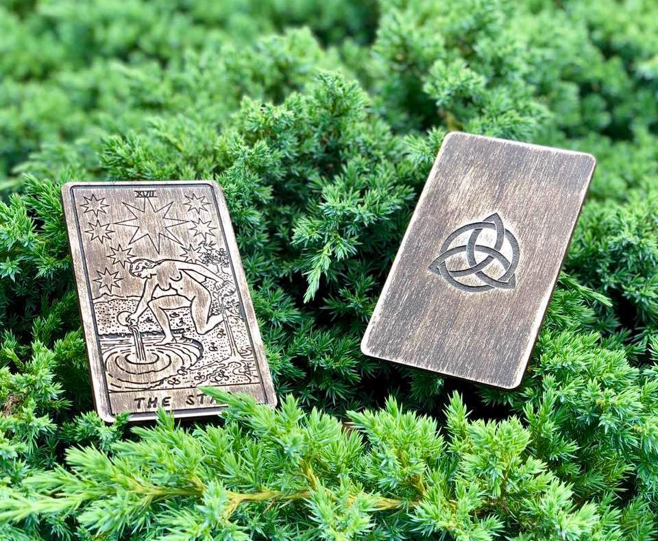 The Star Tarot Card Wooden Rider–Waite–Smith Major Arcana