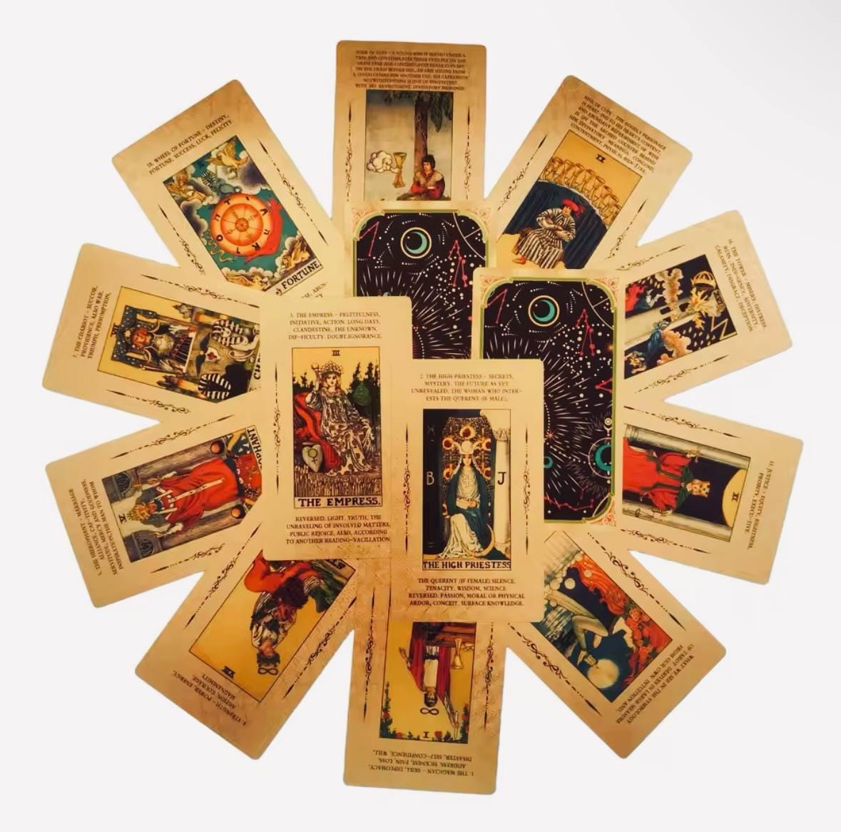 Beginner Tarot Deck with Upright & Reversed Card Meanings