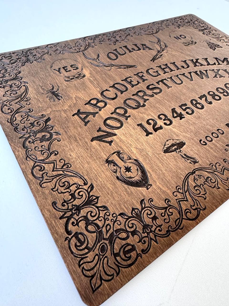 Wooden Ouija Board, Witchy Divination Spirit Board, Gothic Home Decor