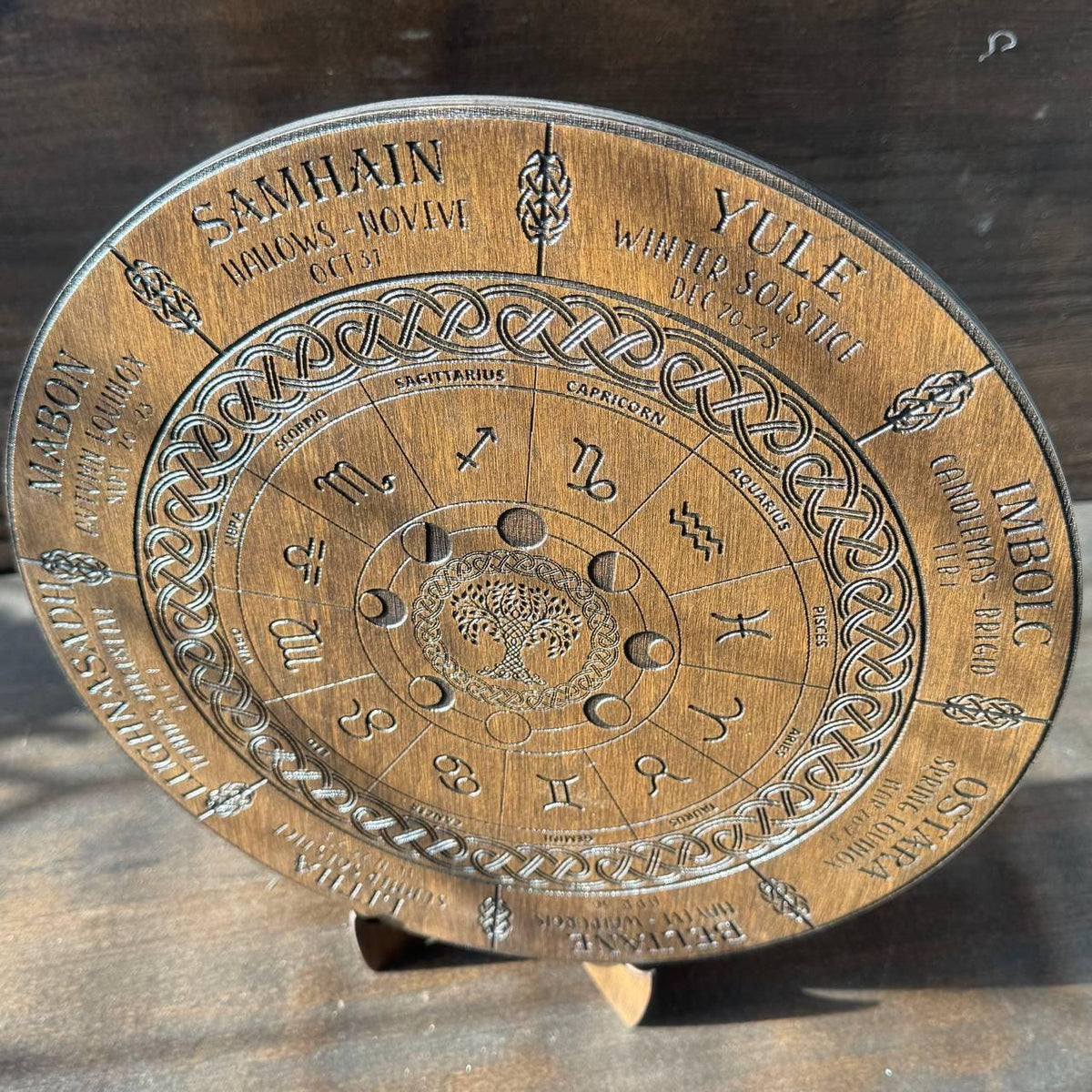 Wiccan Calendar Wheel of Life, Celtic Tree Calendar, Witchcraft Pagan Gift