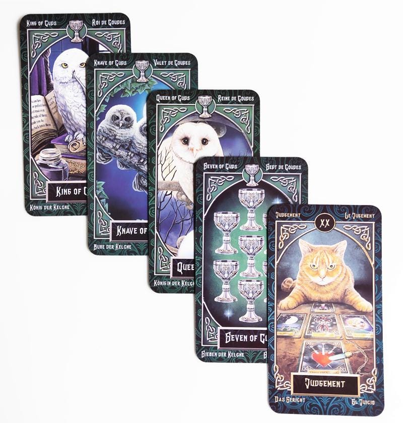Animal Tarot Deck with Wooden Box & Spread Board