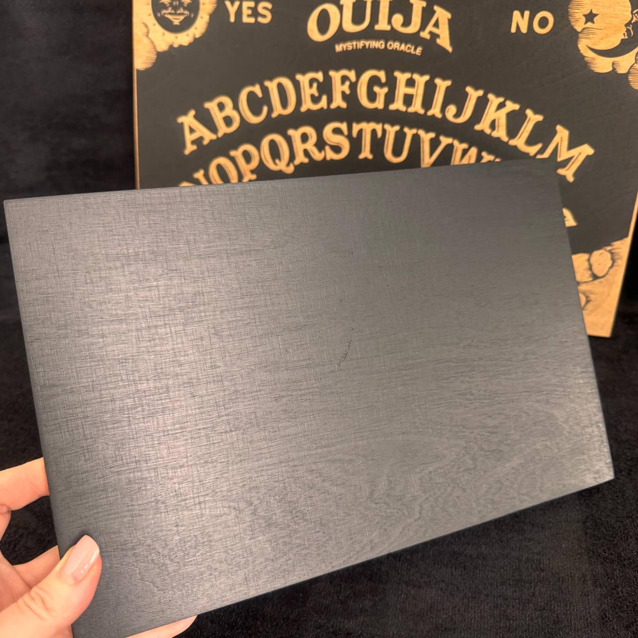 Black Wooden Ouija Board and Planchette Set: Esoteric Talking Spirit Board