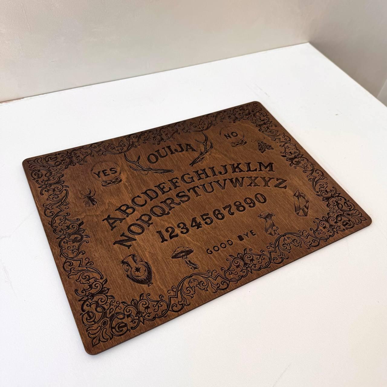 Wooden Ouija Board, Witchy Divination Spirit Board, Gothic Home Decor