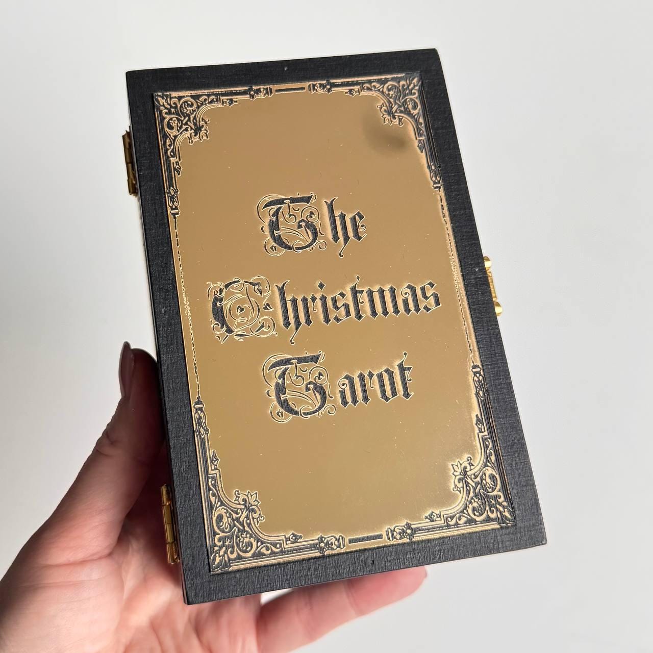 Gothic Christmas Tarot Deck with Wooden Box, 78 Card Set