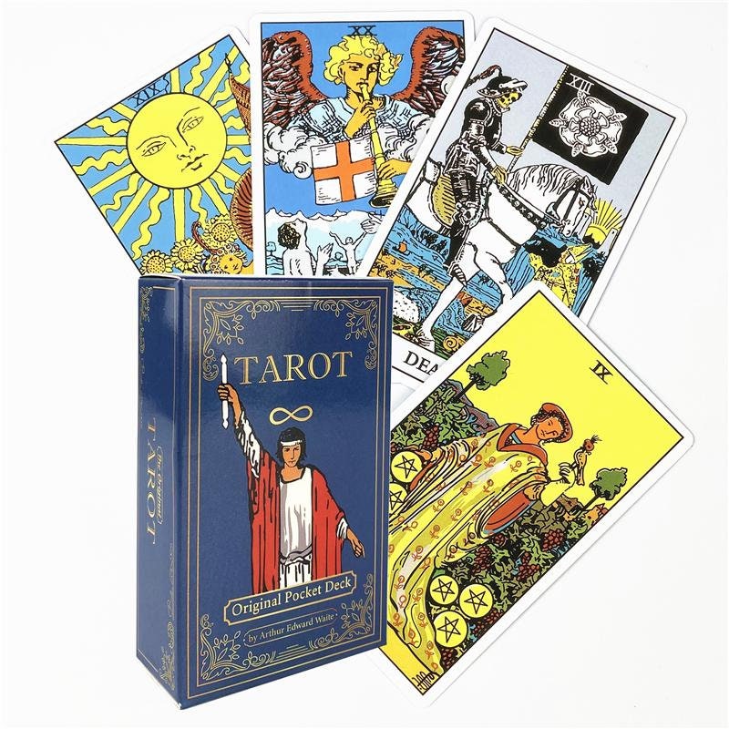 Personalized Rider Waite Tarot Deck, Engraved Box