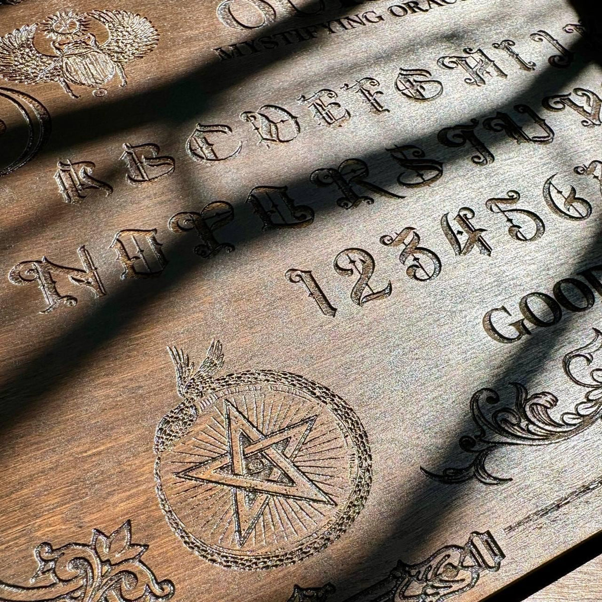 Gothic Ouija Board with Planchette: Victorian Fortune Telling Game