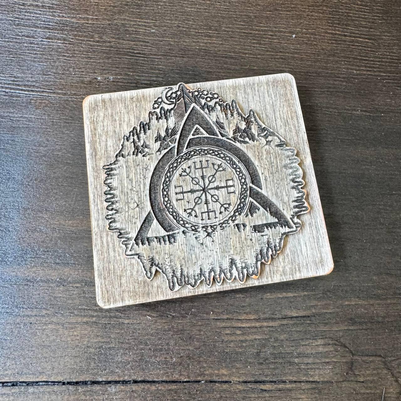 Mini Runes Set Pocket Wooden Elder Futhark with Magnetic Lid, Travel Rune Stones