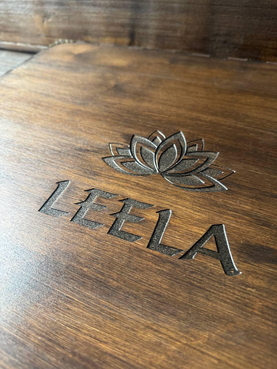 Leela Board Game - Wooden Spiritual Classic Set with Engraved Board & Meditation Tools