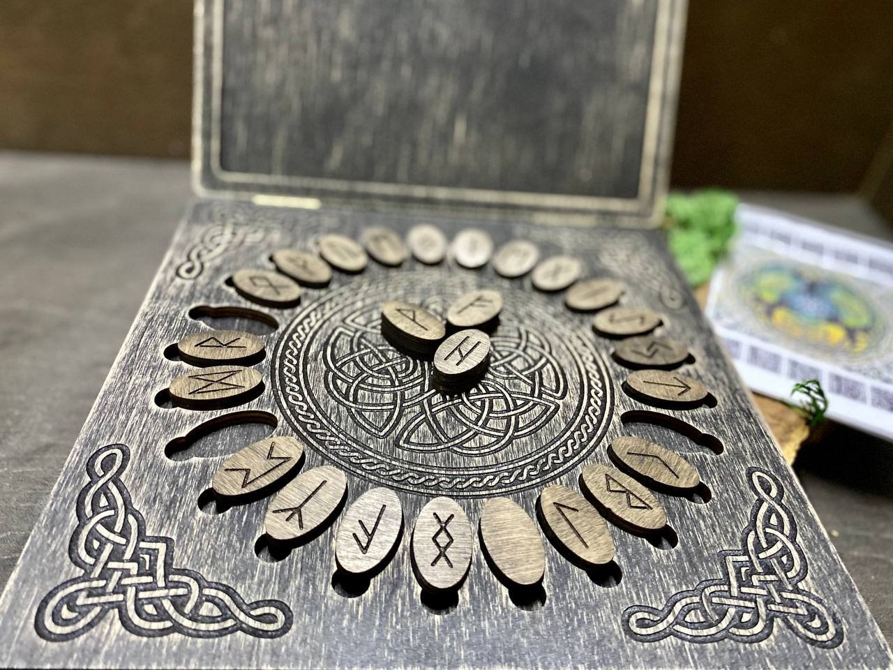 Scandinavian Futhark Runes Set: Norse Divination Esoteric Tools