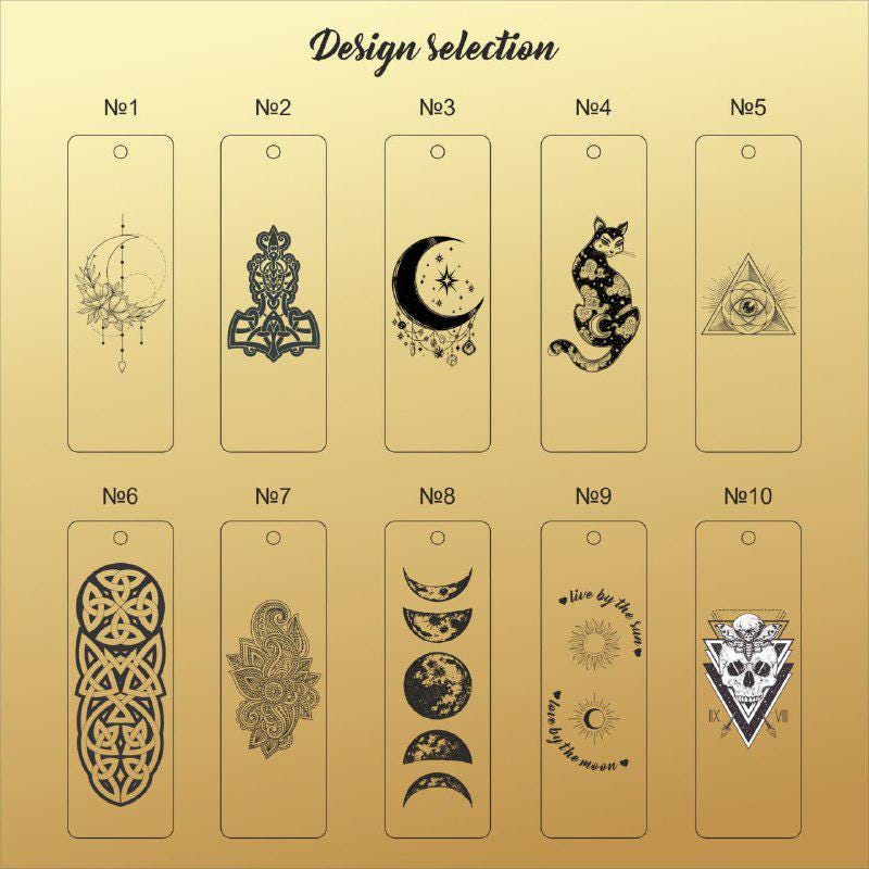 Skull Moth Wooden Bookmark, Gothic Dark Academia Gift