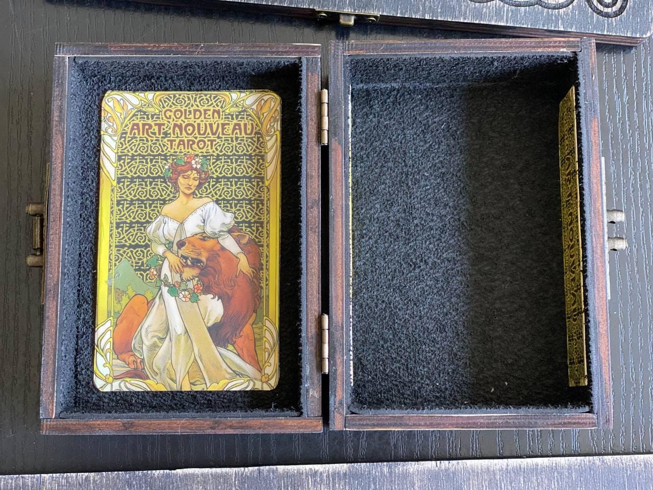 Art Nouveau Tarot Deck with Wooden Box & Reading Board Set
