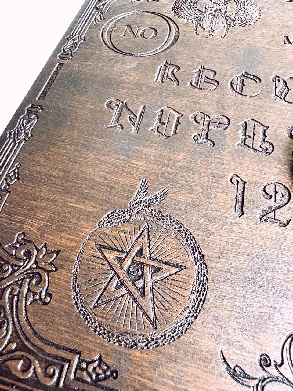 Gothic Ouija Board with Planchette: Victorian Fortune Telling Game