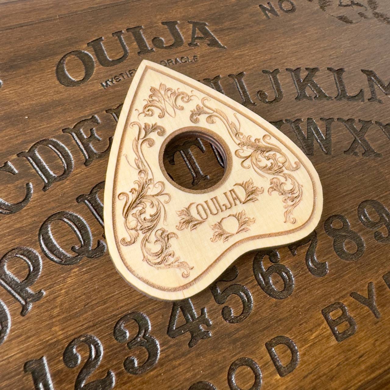 Engraved Wooden Planchette for Spirit Board - Witchcraft Gift