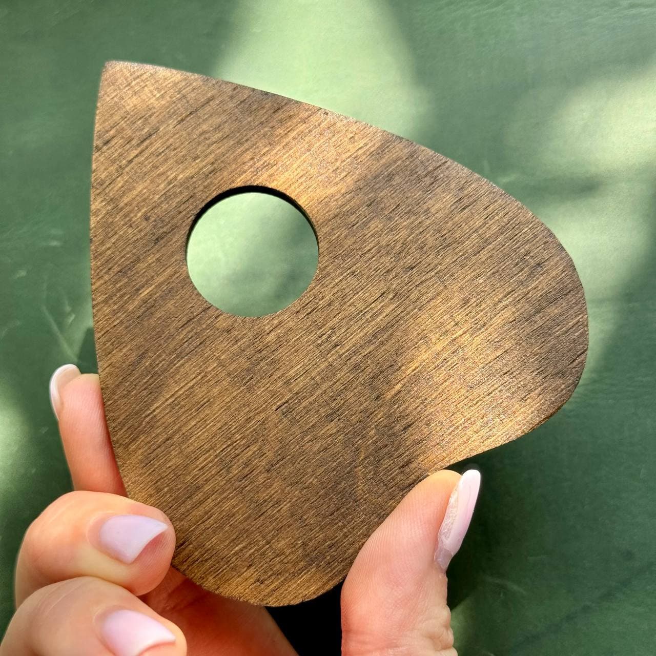 Rosewood Ouija Planchette: Engraved Christmas Jingle Bells, Spirit Board Tool