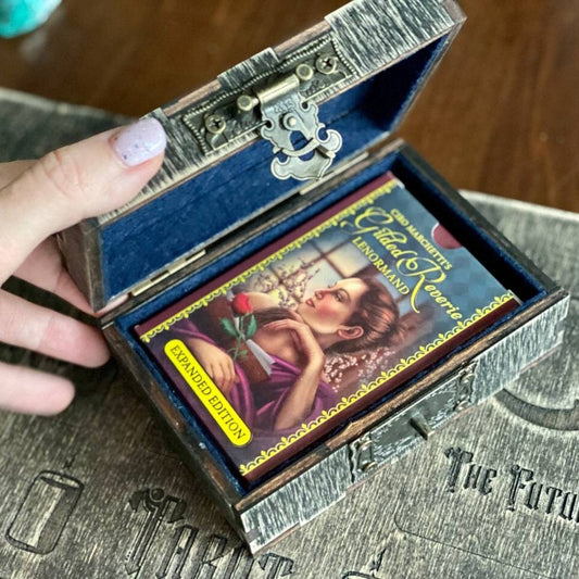 Golden Dreams Lenormand Deck, Wooden Box & Reading Board Set