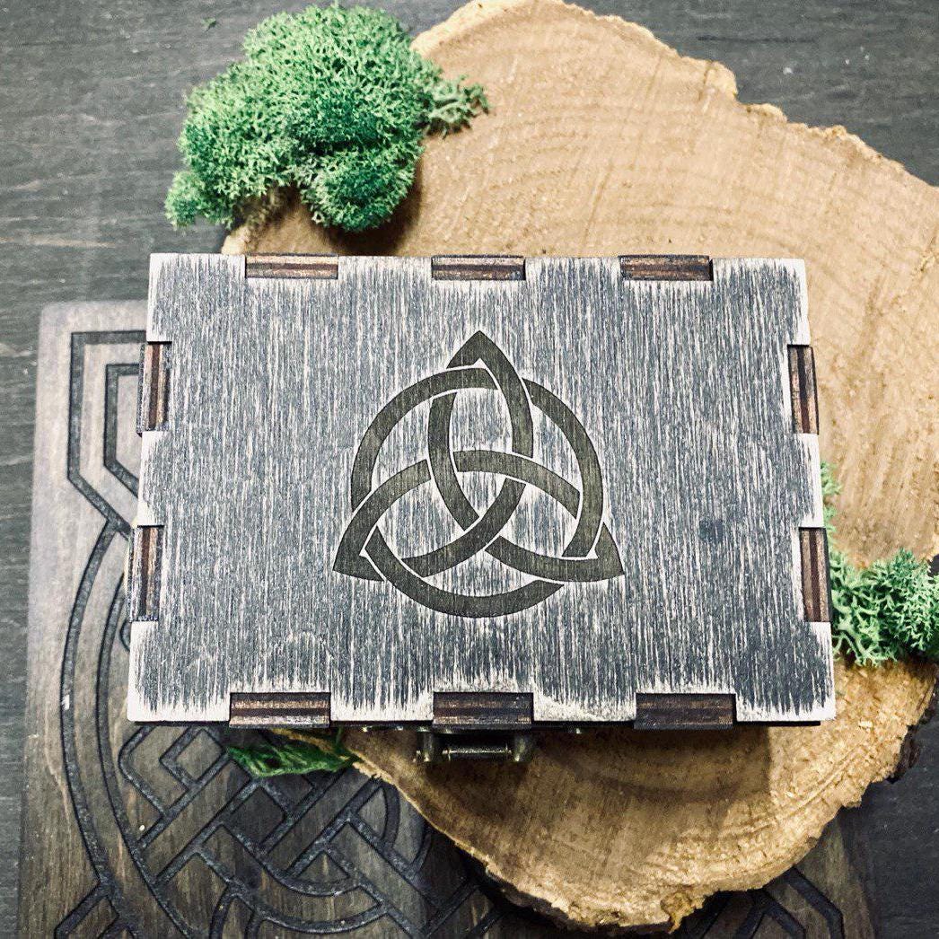 Personalized Tarot Card Box, Engraved Wooden Wiccan Storage Case, Divination Deck Holder